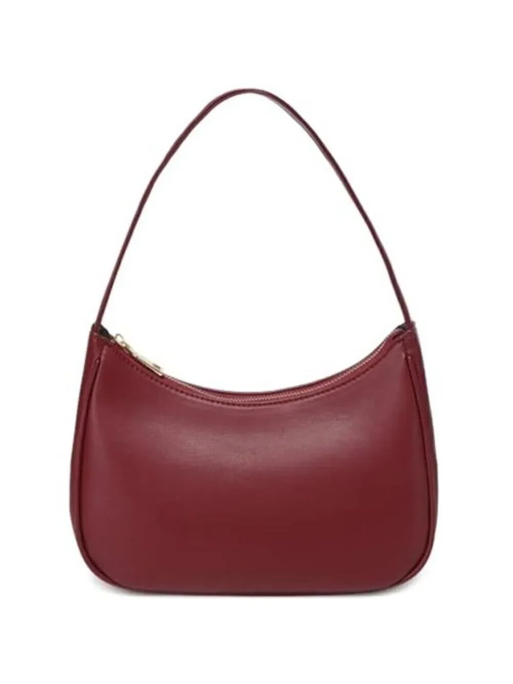 Cherry Red Hobo Shoulder Bag Mini Vegan Leather Purse